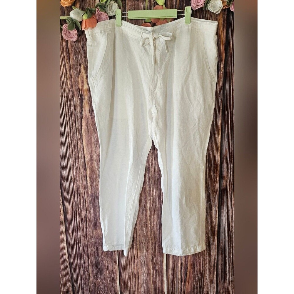 Cubavera Linen Blend Straight Fit Pants Size XXL